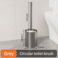 Luxury Toilet Brush Metal Shell Wall-Mounted Toilet Brush Holder No Dead Angle Home Cleaning Tools Bathroom Accessories.