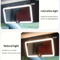 Car Interior Mirrors Sun Visor Plate LED HD Makeup Mirror for Girls Women Rechargeable Fill Light Universal Thin Vanity Mirror. 
