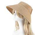New Women Summer Visors Hat Foldable Sun Hat Wide Large Brim Beach Hats Straw Hat Chapeau Femme Beach UV Protection Cap.