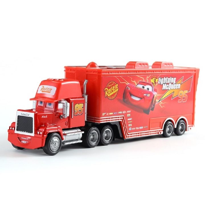 Disney%20Pixar%20mack%20Cars%20truck%20Racing%202%203%201%20Toy%20Lightning%20McQueen%20Cruz%20Ramirez%20diecast%20Metal%20trailer%20Model%20lorry%20Children%20kid%20Gift%20-%20Image%206