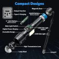 30 W High Power Flashlight | Japan Technology Zoom Light | 5000 mAh | 3 Mods + SOS | Power Full Flashlight With Power bank.