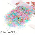 500/1000/2000pcs Girls Colourful Disposable  Band Hair Ties Headband Children Ponytail Holder Bands Kids Hair Accessories. 