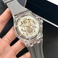 Guipin Semi auto skeleton Men’s Watch rubber strap. 