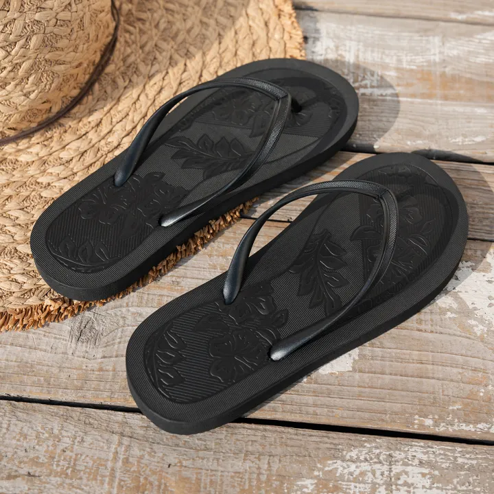 Women's%20Summer%20Fashion%20Floral%20Print%20Waterproof%20Non-Slip%20Comfortable%20Toe-Exposing%20Slip-On%20Round-Toe%20Flat%20Flip-Flops%20-%20Image%205