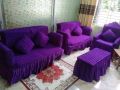 Sofa Cover 2 + 2 + 1 = 5 Seater Stitched Spandex Fabric (Customize Design) - sofa cover marron. 