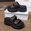 2025 Versatile Platform Flip Flops - Thick Sole Sandals with Cloud Comfort, Durable Outdoor Slides for Beach/Street Wear.