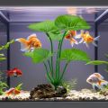 1pc Artificial Aquarium Plants Realistic Floating Leaves Sturdy Stem, Reptile Terrariums Low-Maintenance Water Tank Decoration.