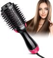 3-in-1 One Step Hot Air Brush | Hair Dryer, Styler & Volumizer | Ionic Ceramic Blow Dryer Brush for Straightening & Curling | 1000W, Multi-Color – Salon-Quality Results (No color choice). 