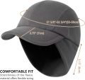 GADIEMKENSD Women's Winter Fleece Ponytail Hat Reflective Baseball Cap with Drop down Ear Warmers Golf Sports Cap M24.