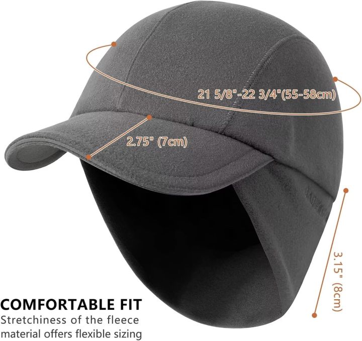 GADIEMKENSD%20Women's%20Winter%20Fleece%20Ponytail%20Hat%20Reflective%20Baseball%20Cap%20with%20Drop%20down%20Ear%20Warmers%20Golf%20Sports%20Cap%20M24%20-%20Image%203