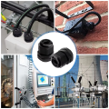 25pcs Waterproof Cable Gland Nylon Joints Plastic Black Cable Glands Connector Cable Joint Combination PG7 PG9 PG11 PG13.5 PG16. 