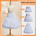 Girls Crinoline Petticoat With Hoop Children Under Skirt Short White Underskirt A-line Ball Gown Child Petticoats. 