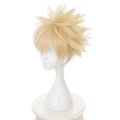 My Hero Academia Baku No Hero Bakugou Katsuki Bakugo Synthetic Wig Short Linen Blonde Heat Resistant Cosplay Costume Anime Wig. 
