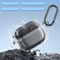 for Samsung Galaxy Buds 3 Pro & Buds 3 Case Cover Soft Silicone Protective Case Accessories with Carabiner for Men Women (Clear).