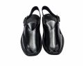 black Peshawari chappal for men's and boy's/slim shape/ charsadda design/ pure handmade and leather/ hand stitched/ patawa also leather and keep feet's cool in summer. 