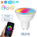 MOES Tuya ZigBee/WiFi GU10 Smart LED Bulb RGB+C+W White Dimmable Lamp Smart Life App Control Voice Alexa . 
