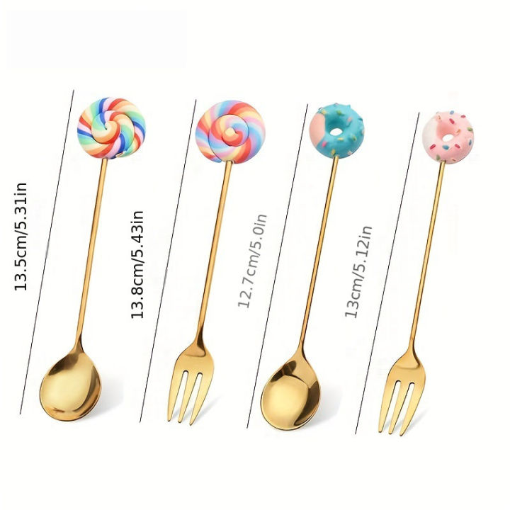 4PCS%20Stainless%20Steel%20Creative%20Candy%20Donut%20Dessert%20Fork%20Coffee%20Spoon%20Stirring%20Spoon%20Cartoon%20Creative%20Fork%20-%20Image%206