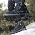 Men Boots Winter Outdoor Walking Mountaineering Shoes Casual Warm Black Ankle Boots Yellow Sneakers Warm Fur Snow Boot. 
