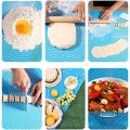 Roti Silicon Mat For Rolling With Measurements, Liner Heat Resistance Table Placemat , Reusable Non-Stick Silicone Mat Chapati rolling mat with measurements, Dough rolling board, Pastry baking mat, Reusable Kitchen rolling mat, (No Color Choice). 
