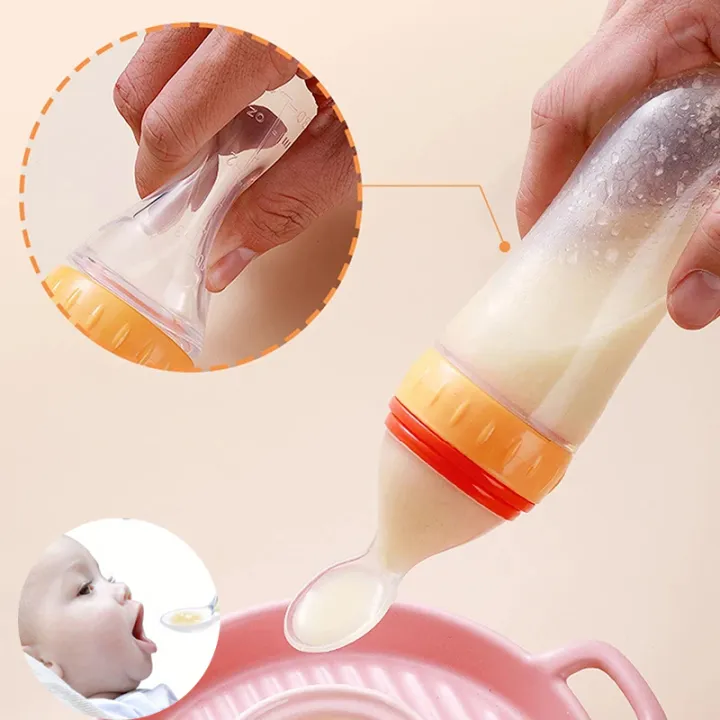 Baby Feeding Bottle Rice Cereal Bottle Spoon Milk Bottle Baby Training Feeder Food Supplement Food Spoon Baby Bottles BPA Free