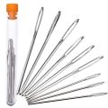 9pcs Large Eye Needles DIY Crafts Tools Stainless Steel Cross Stitch Knitting Yarn Sewing Hand Crochet Hook Set Kit.