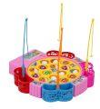 Electric Musical Rotating Fishing Toy Children Board Play Fish Game Magnetic Fish Outdoor Sports Educational Toys For Boys Girls.