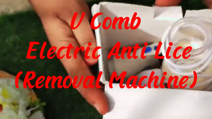 V Comb, Anti Lice Electric Comb, Head Lice Machine with 4 Filters, Lice Removal Machine, Anti Lice Machine with Steel Comb,  Lice Egg Removal Machine