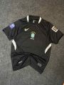Brazil Aero-Fit Premium Black Edition Football Jersey.