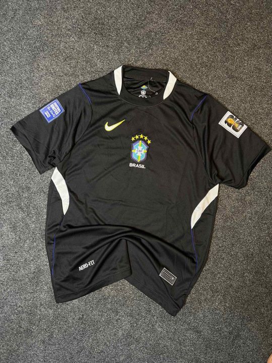 Brazil Aero-Fit Premium Black Edition Football Jersey