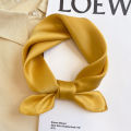 Red Solid Silk Square Scarf Women Satin Bandana Print Scarves Head Band Fashion Lady Hair Shawl Wrap Female Neckerchief Hijab. 