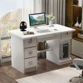 Home Office Desk ,4 Drawer Simple Study Black Desktop Table Bedroom Wooden Pc Computer Desk. 