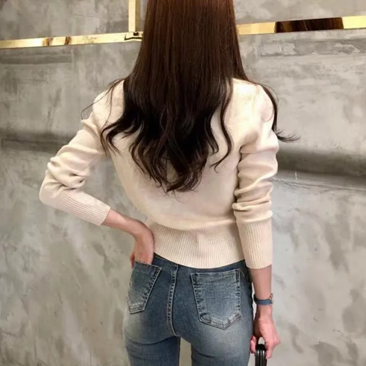 2026%20Autumn%20Long%20Sleeve%20Fashion%20Women%20Cardigans%20Sweater%20Knitted%20Coat%20Short%20Casual%20Single%20Breasted%20Korean%20Slim%20Chic%20Ladies%20Tops%20-%20Image%206