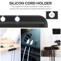 USB Cable Holder Clips Cable Cord Wire Organizer Silicone Desk Winder Desktop Tidy Management Holder Self-Adhesive Cord storage. 