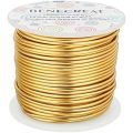 12 17 18 Gauge Aluminum Wire (12 Gauge,100FT) Anodized Jewelry Craft Making Beading Floral Colored Aluminum Craft Wire - Gold. 