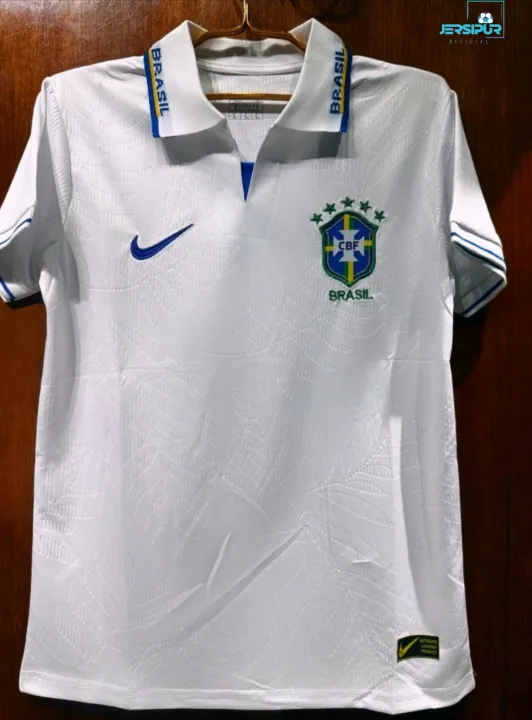 Brazil%20White%20Jersey%20with%20Collar,%20Half%20Sleeve%20Slim%20Fit%20-%20Image%204