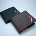 Bomshisky men's big wallet # LB-010A (oblique). 