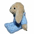 Dan Dee Plush Bunny Rabbit Sings Jesus Loves Me Blue Gingham with music 10 inch. 