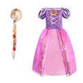 Rapunzel Dress for Girls Cinderella Belle Dress Up Fantasy Children Birthday Party Princess Costume Kids Halloween Clothes.