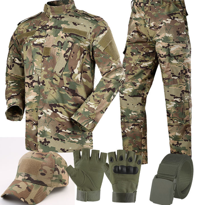 Outdoor Milita Uniform Wear Resistant Suit Safari Men Special Forces Coat Pant Fishing Hunting Clothes