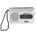 AM FM Radio Long 5W Speaker Lasting Portable Pocket Transistor Radio with Earphone Jack for Home Outdoor Silver Gray AM FM Radio. 