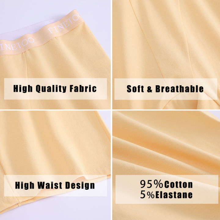 FINETOO%20Cotton%20Seamless%20High%20Waist%20Underwear%20Women's%20Female%20Cycling%20Panties%20Summer%20Safety%20Pants%20Safety%20Under%20Skirt%20Dress%20Shorts%20-%20Image%205