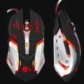 PRO Wired Gaming Mouse RGB with 3200dpi - Breathing LED USB Wired Optical Computer Mouse with 6 Buttons & Braided Wire including Side Buttons - Mouse with FREE Mouse Pad for laptop, PC, Gaming & Office Use by FunBug. 