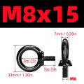 Black 304 Stainless Steel Lifting Eye Bolts Heavy Duty Marine Grade Ring Screws Metric Thread Eye Bolt for Rigging & Hanging. 