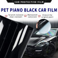 PET Piano Black Glossy Vinyl Wrap Film Gloss Black Self Adhesive Vinyl Sticker Bubble Free Vehicle Window Trim Mirror. 
