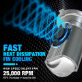 XSTORM H4 LED Projector Lens Headlight Bulbs 12000LM 6000K BA20D Motorcycle Lights 3570 Chips Headlamp Fog Light With Fan.