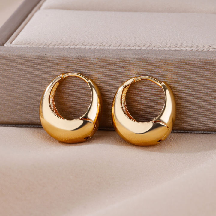 Chunky%20Stainless%20Steel%20Hoop%20Earrings%20for%20Women%20Gold%20Color%20Water%20Drop%20Earrings%202023%20Trend%20Wedding%20Aesthetic%20Jewelry%20Party%20Gift%20-%20Image%205