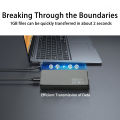 2.5 SSD Enclosure with USB C Adapter, Internal Solid State Drive Case Read SATA to USB3.0 Tool-Free for 2.5 Inch SSD Hard Drive. 
