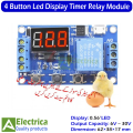 4 Button Digital Led Display Timer Relay 6v to 30v DC Digital Time Relay Module for Egg Incubator and DIY Projects By Electrica. 