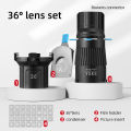 YSKE Bowens Mount Optical Conical Spotlight Kit, 30 Gobo Pattern Inserts, for Photography Enthusiasts & Studio Use, 19° or 36° O.