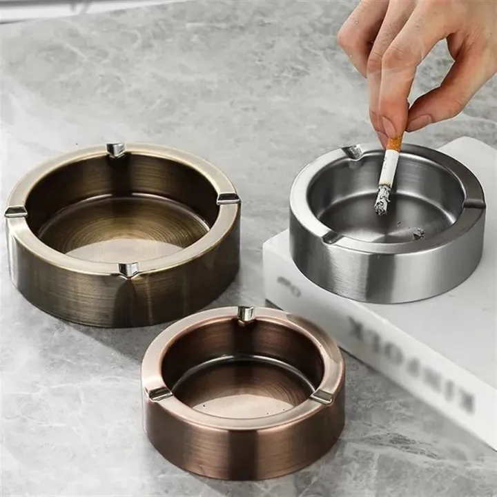 Antique%20Stainless%20Steel%20Metal%20Ashtray%20For%20indoor%20Outdoor%20use%20-%20Image%202